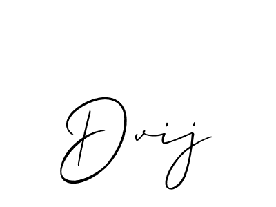 Also we have Dvij name is the best signature style. Create professional handwritten signature collection using Allison_Script autograph style. Dvij signature style 2 images and pictures png