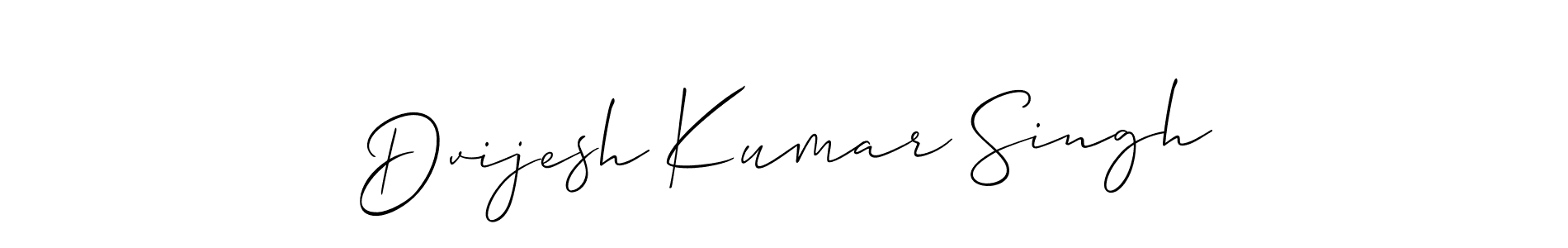 How to make Dvijesh Kumar Singh name signature. Use Allison_Script style for creating short signs online. This is the latest handwritten sign. Dvijesh Kumar Singh signature style 2 images and pictures png