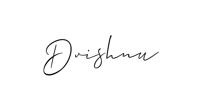 The best way (Allison_Script) to make a short signature is to pick only two or three words in your name. The name Dvishnu include a total of six letters. For converting this name. Dvishnu signature style 2 images and pictures png