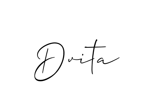 Create a beautiful signature design for name Dvita. With this signature (Allison_Script) fonts, you can make a handwritten signature for free. Dvita signature style 2 images and pictures png