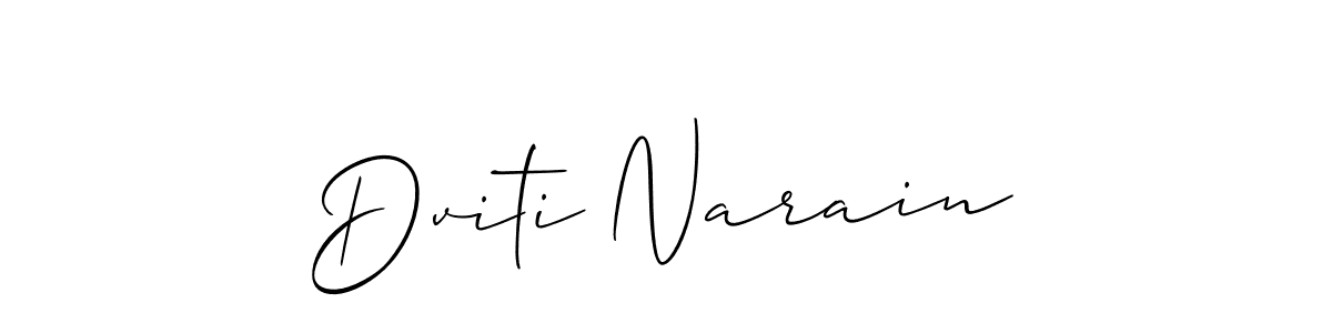 Design your own signature with our free online signature maker. With this signature software, you can create a handwritten (Allison_Script) signature for name Dviti Narain. Dviti Narain signature style 2 images and pictures png