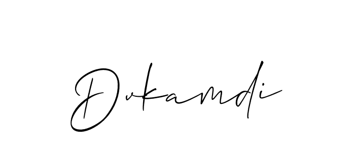 Design your own signature with our free online signature maker. With this signature software, you can create a handwritten (Allison_Script) signature for name Dvkamdi. Dvkamdi signature style 2 images and pictures png