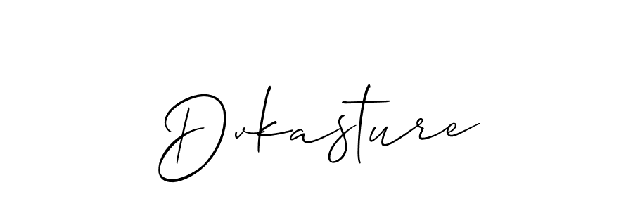It looks lik you need a new signature style for name Dvkasture. Design unique handwritten (Allison_Script) signature with our free signature maker in just a few clicks. Dvkasture signature style 2 images and pictures png