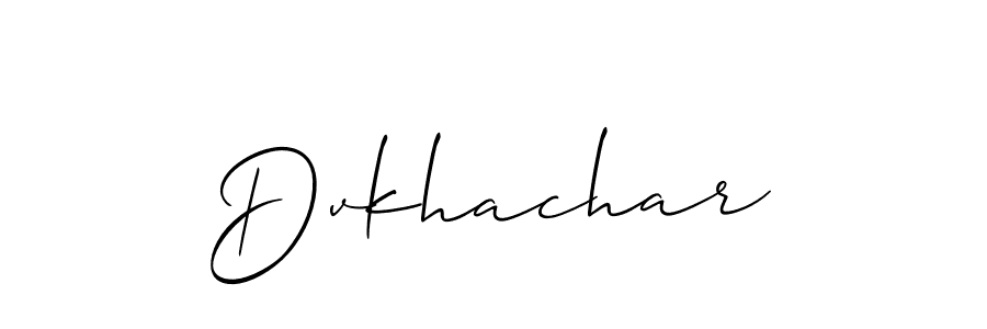 How to make Dvkhachar name signature. Use Allison_Script style for creating short signs online. This is the latest handwritten sign. Dvkhachar signature style 2 images and pictures png