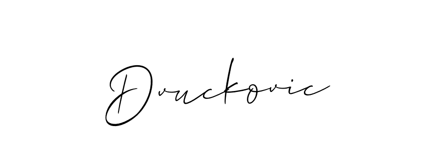 Make a short Dvuckovic signature style. Manage your documents anywhere anytime using Allison_Script. Create and add eSignatures, submit forms, share and send files easily. Dvuckovic signature style 2 images and pictures png