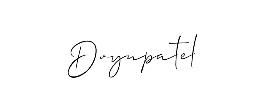 Dvynpatel stylish signature style. Best Handwritten Sign (Allison_Script) for my name. Handwritten Signature Collection Ideas for my name Dvynpatel. Dvynpatel signature style 2 images and pictures png