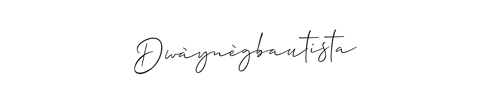 Use a signature maker to create a handwritten signature online. With this signature software, you can design (Allison_Script) your own signature for name Dwàynègbautista. Dwàynègbautista signature style 2 images and pictures png