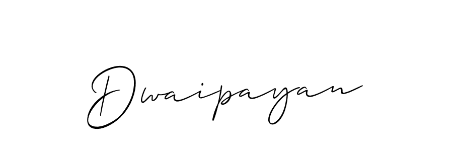 Create a beautiful signature design for name Dwaipayan. With this signature (Allison_Script) fonts, you can make a handwritten signature for free. Dwaipayan signature style 2 images and pictures png