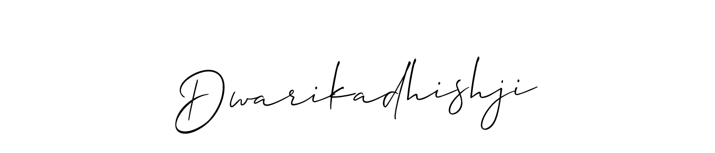 if you are searching for the best signature style for your name Dwarikadhishji. so please give up your signature search. here we have designed multiple signature styles  using Allison_Script. Dwarikadhishji signature style 2 images and pictures png