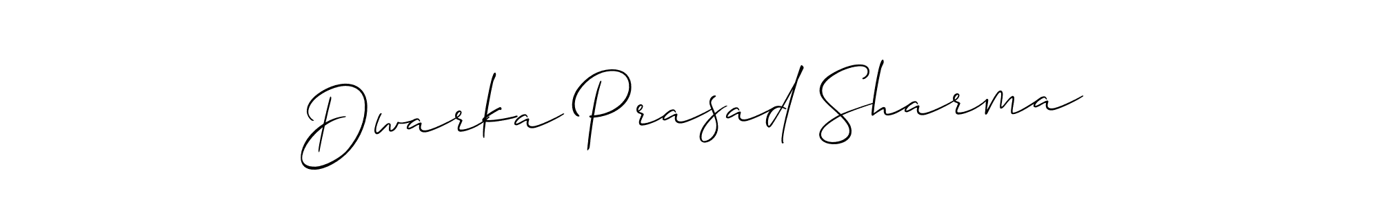Use a signature maker to create a handwritten signature online. With this signature software, you can design (Allison_Script) your own signature for name Dwarka Prasad Sharma. Dwarka Prasad Sharma signature style 2 images and pictures png