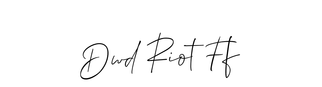 Create a beautiful signature design for name Dwd Riot Ff. With this signature (Allison_Script) fonts, you can make a handwritten signature for free. Dwd Riot Ff signature style 2 images and pictures png