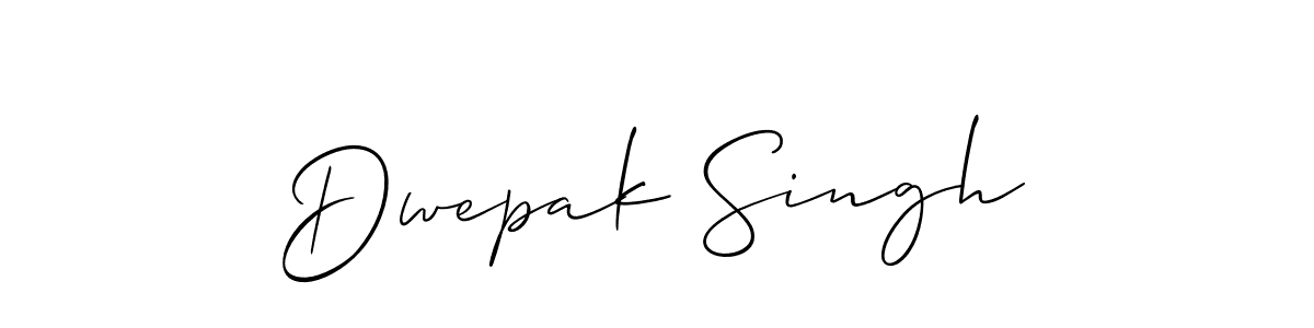 How to Draw Dwepak Singh signature style? Allison_Script is a latest design signature styles for name Dwepak Singh. Dwepak Singh signature style 2 images and pictures png