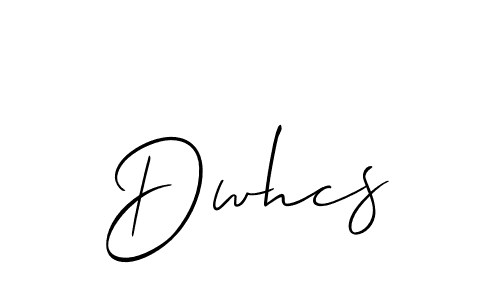 Allison_Script is a professional signature style that is perfect for those who want to add a touch of class to their signature. It is also a great choice for those who want to make their signature more unique. Get Dwhcs name to fancy signature for free. Dwhcs signature style 2 images and pictures png