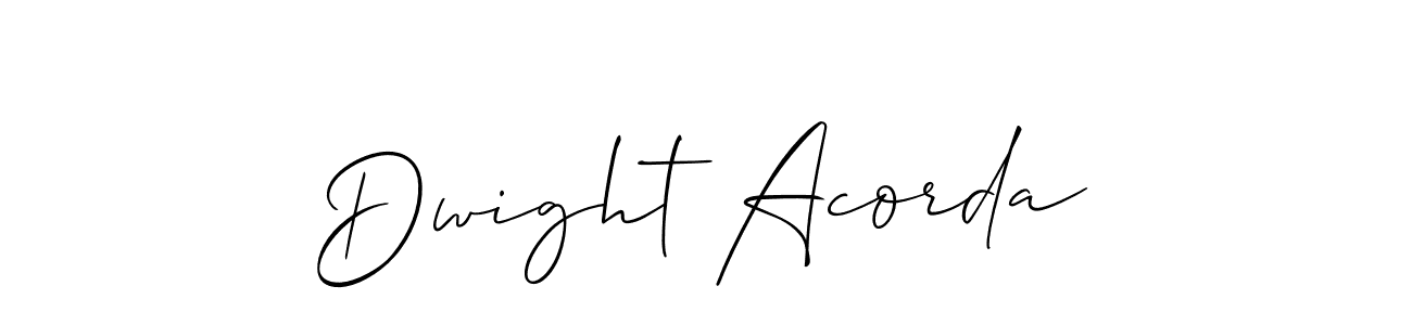 Also we have Dwight Acorda name is the best signature style. Create professional handwritten signature collection using Allison_Script autograph style. Dwight Acorda signature style 2 images and pictures png