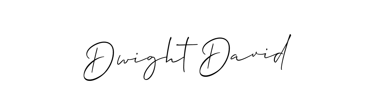 How to make Dwight David name signature. Use Allison_Script style for creating short signs online. This is the latest handwritten sign. Dwight David signature style 2 images and pictures png