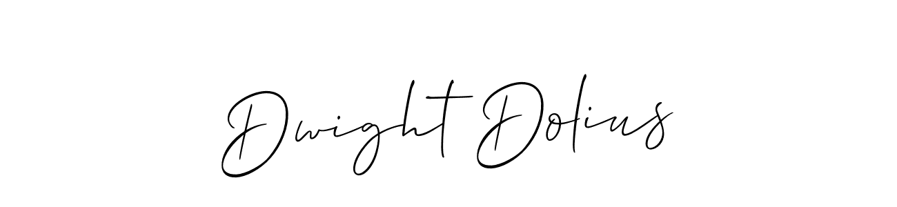 Dwight Dolius stylish signature style. Best Handwritten Sign (Allison_Script) for my name. Handwritten Signature Collection Ideas for my name Dwight Dolius. Dwight Dolius signature style 2 images and pictures png
