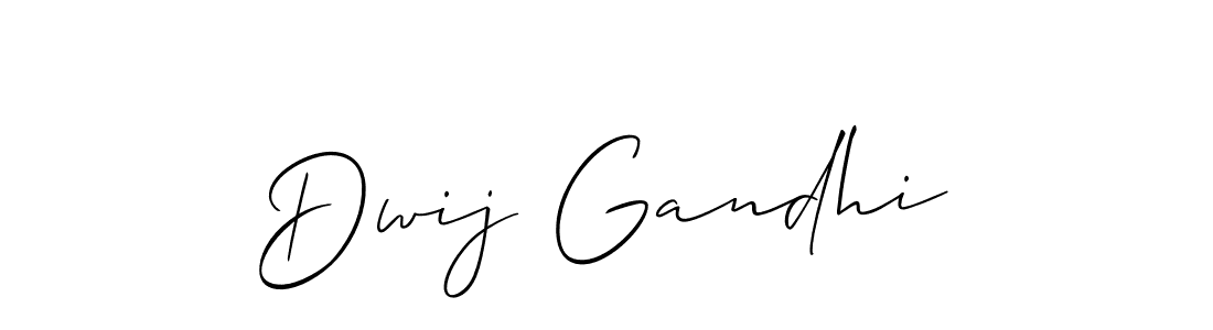 Create a beautiful signature design for name Dwij Gandhi. With this signature (Allison_Script) fonts, you can make a handwritten signature for free. Dwij Gandhi signature style 2 images and pictures png