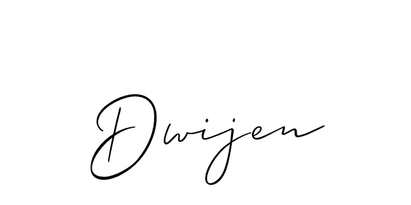 Make a beautiful signature design for name Dwijen. With this signature (Allison_Script) style, you can create a handwritten signature for free. Dwijen signature style 2 images and pictures png