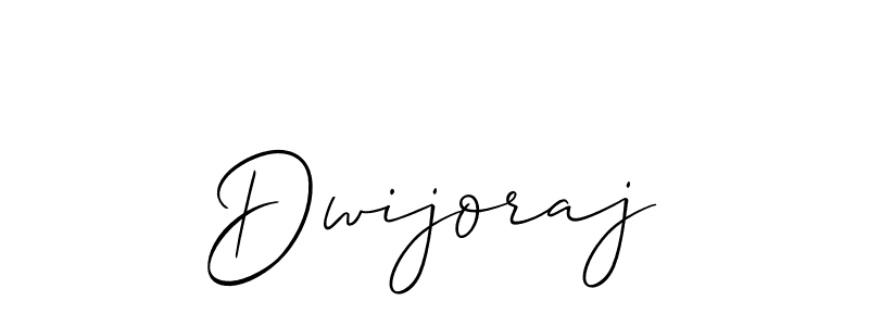 Create a beautiful signature design for name Dwijoraj. With this signature (Allison_Script) fonts, you can make a handwritten signature for free. Dwijoraj signature style 2 images and pictures png