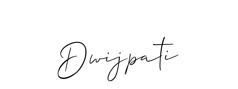 Use a signature maker to create a handwritten signature online. With this signature software, you can design (Allison_Script) your own signature for name Dwijpati. Dwijpati signature style 2 images and pictures png
