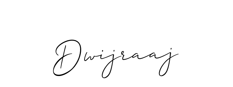 Design your own signature with our free online signature maker. With this signature software, you can create a handwritten (Allison_Script) signature for name Dwijraaj. Dwijraaj signature style 2 images and pictures png