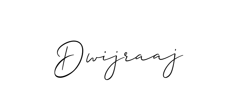 Make a beautiful signature design for name Dwijraaj. With this signature (Allison_Script) style, you can create a handwritten signature for free. Dwijraaj signature style 2 images and pictures png
