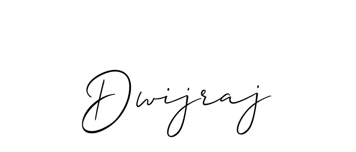 Use a signature maker to create a handwritten signature online. With this signature software, you can design (Allison_Script) your own signature for name Dwijraj. Dwijraj signature style 2 images and pictures png