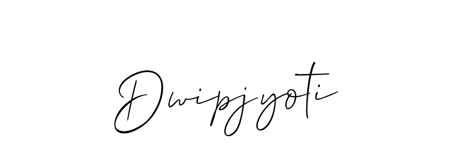 Use a signature maker to create a handwritten signature online. With this signature software, you can design (Allison_Script) your own signature for name Dwipjyoti. Dwipjyoti signature style 2 images and pictures png