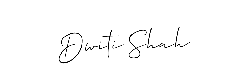 Also we have Dwiti Shah name is the best signature style. Create professional handwritten signature collection using Allison_Script autograph style. Dwiti Shah signature style 2 images and pictures png