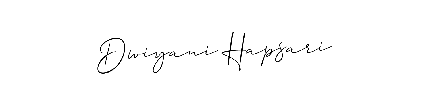 Best and Professional Signature Style for Dwiyani Hapsari. Allison_Script Best Signature Style Collection. Dwiyani Hapsari signature style 2 images and pictures png