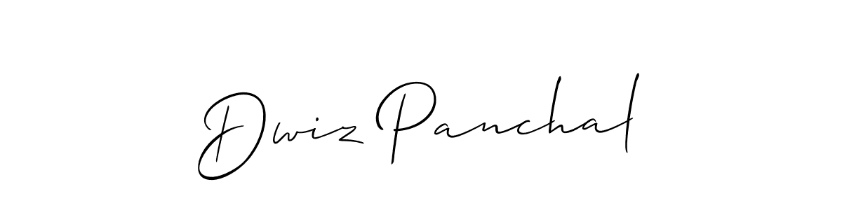 Dwiz Panchal stylish signature style. Best Handwritten Sign (Allison_Script) for my name. Handwritten Signature Collection Ideas for my name Dwiz Panchal. Dwiz Panchal signature style 2 images and pictures png