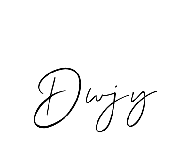 The best way (Allison_Script) to make a short signature is to pick only two or three words in your name. The name Dwjy include a total of six letters. For converting this name. Dwjy signature style 2 images and pictures png