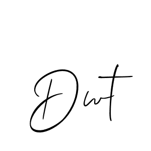 Make a beautiful signature design for name Dwt. With this signature (Allison_Script) style, you can create a handwritten signature for free. Dwt signature style 2 images and pictures png