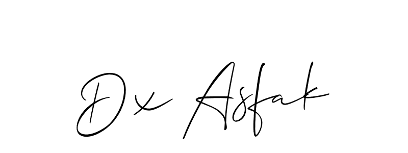 Use a signature maker to create a handwritten signature online. With this signature software, you can design (Allison_Script) your own signature for name Dx Asfak. Dx Asfak signature style 2 images and pictures png