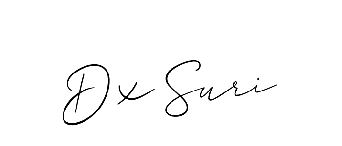 Design your own signature with our free online signature maker. With this signature software, you can create a handwritten (Allison_Script) signature for name Dx Suri. Dx Suri signature style 2 images and pictures png