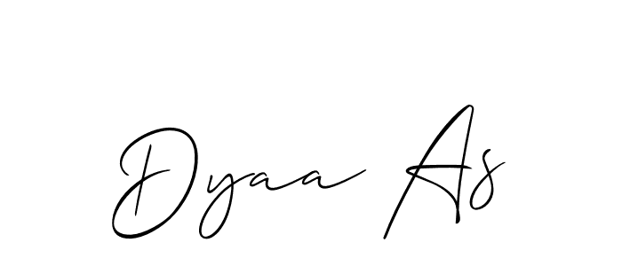 You should practise on your own different ways (Allison_Script) to write your name (Dyaa As) in signature. don't let someone else do it for you. Dyaa As signature style 2 images and pictures png