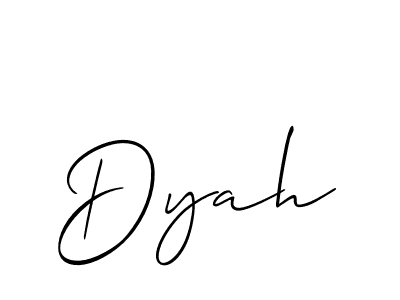 Similarly Allison_Script is the best handwritten signature design. Signature creator online .You can use it as an online autograph creator for name Dyah. Dyah signature style 2 images and pictures png