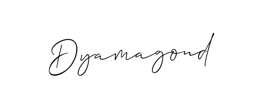 How to make Dyamagond signature? Allison_Script is a professional autograph style. Create handwritten signature for Dyamagond name. Dyamagond signature style 2 images and pictures png