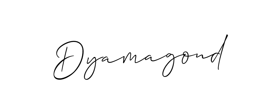 Make a beautiful signature design for name Dyamagond. With this signature (Allison_Script) style, you can create a handwritten signature for free. Dyamagond signature style 2 images and pictures png