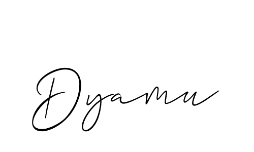 How to make Dyamu name signature. Use Allison_Script style for creating short signs online. This is the latest handwritten sign. Dyamu signature style 2 images and pictures png