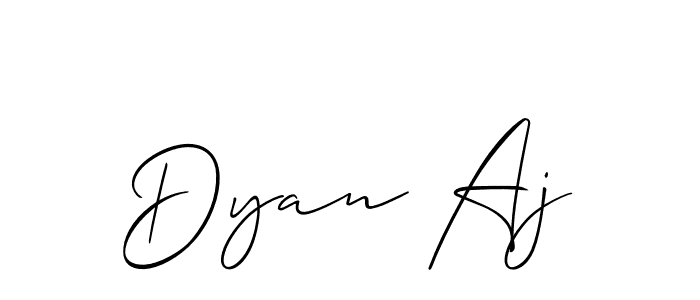 Best and Professional Signature Style for Dyan Aj. Allison_Script Best Signature Style Collection. Dyan Aj signature style 2 images and pictures png