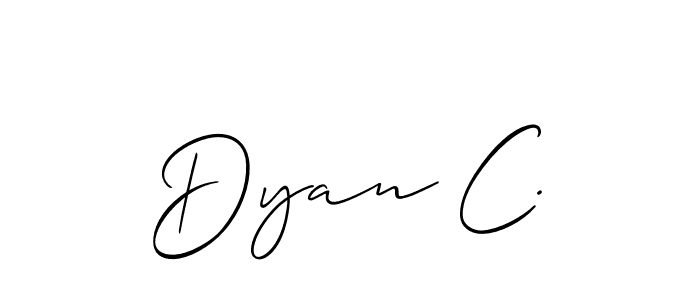 if you are searching for the best signature style for your name Dyan C.. so please give up your signature search. here we have designed multiple signature styles  using Allison_Script. Dyan C. signature style 2 images and pictures png