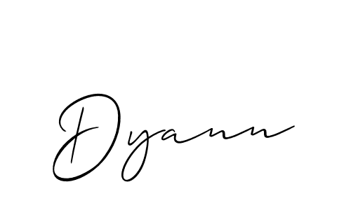 Make a beautiful signature design for name Dyann. With this signature (Allison_Script) style, you can create a handwritten signature for free. Dyann signature style 2 images and pictures png