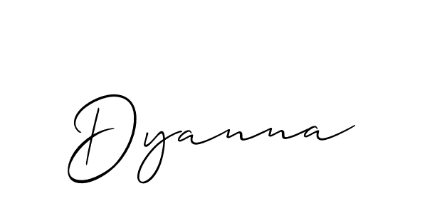 You should practise on your own different ways (Allison_Script) to write your name (Dyanna) in signature. don't let someone else do it for you. Dyanna signature style 2 images and pictures png