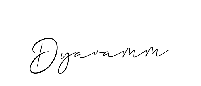 Design your own signature with our free online signature maker. With this signature software, you can create a handwritten (Allison_Script) signature for name Dyavamm. Dyavamm signature style 2 images and pictures png