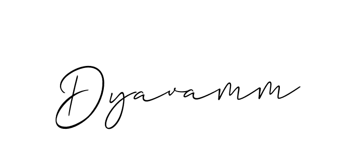 It looks lik you need a new signature style for name Dyavamm. Design unique handwritten (Allison_Script) signature with our free signature maker in just a few clicks. Dyavamm signature style 2 images and pictures png