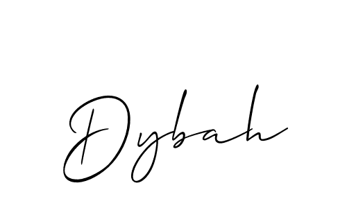 Create a beautiful signature design for name Dybah. With this signature (Allison_Script) fonts, you can make a handwritten signature for free. Dybah signature style 2 images and pictures png