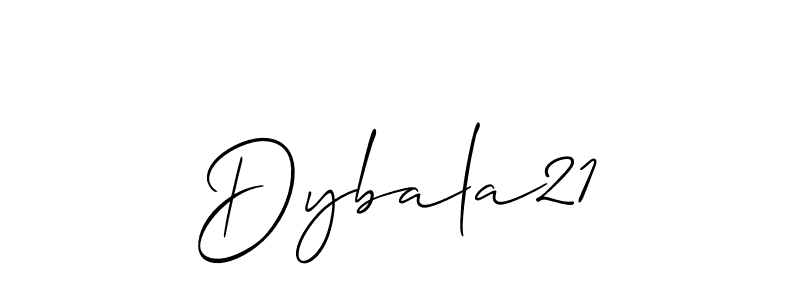 Create a beautiful signature design for name Dybala21. With this signature (Allison_Script) fonts, you can make a handwritten signature for free. Dybala21 signature style 2 images and pictures png