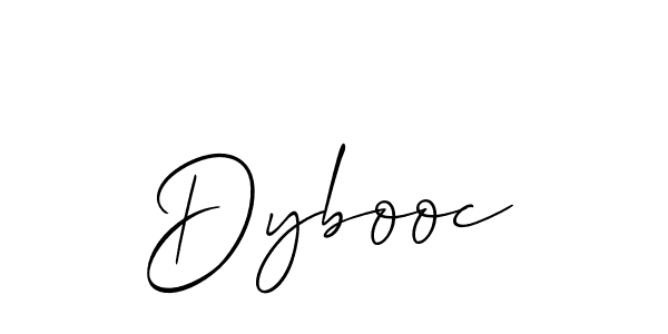 The best way (Allison_Script) to make a short signature is to pick only two or three words in your name. The name Dybooc include a total of six letters. For converting this name. Dybooc signature style 2 images and pictures png