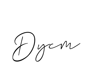 Create a beautiful signature design for name Dycm. With this signature (Allison_Script) fonts, you can make a handwritten signature for free. Dycm signature style 2 images and pictures png